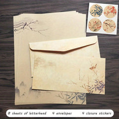 16pcs Stationery Paper And Envelopes Set Classic Vintage Writing