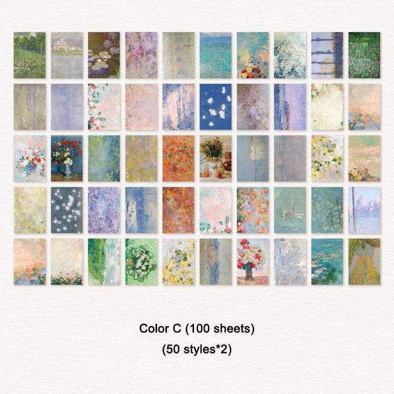 100 Sheets Vintage Scrapbook Paper DIY Craft Supplies for Students & Adults