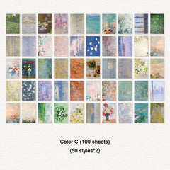 100 Sheets Vintage Scrapbook Paper DIY Craft Supplies for Students & Adults