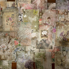 100 Sheets Vintage Scrapbook Paper DIY Craft Supplies for Students & Adults