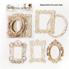 10pcs Hollow Relief Collage Romantic Encounter Vintage Stickers