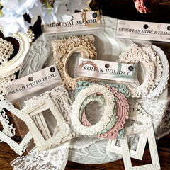 10pcs Hollow Relief Collage Romantic Encounter Vintage Stickers