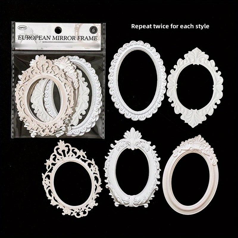 10pcs Hollow Relief Collage Romantic Encounter Vintage Stickers