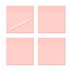 4pcs Clear Sticky Notes Pastel Colors 3x3 Inch Morandi Translucent Sticky Notes