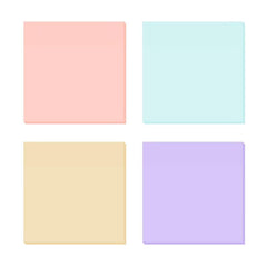 4pcs Clear Sticky Notes Pastel Colors 3x3 Inch Morandi Translucent Sticky Notes