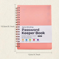 A6 Mini Spiral Password Book With Tabs