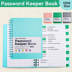 A6 Mini Spiral Password Book With Tabs