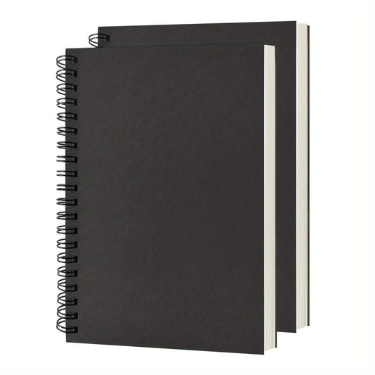 2 Pack Soft Cover Blank Spiral Notebooks 100 Pages 7.5x5.1 100GSM