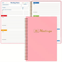 Meeting Notebook For Work Action Items Project Planner Notebook Note Taking