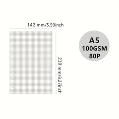 A5 Loose Leaf Paper Refill 80 Sheets 6 Holes 160 Pages