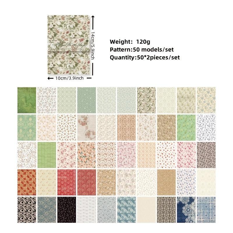French Countryside Floral Art Stickers - 100 Sheets