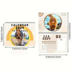 Cat & Dog Butt Calendar 2023 Monthly Wall Planner
