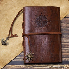 Vintage Pirate Belt Notebook 75 Sheets Brown Paper