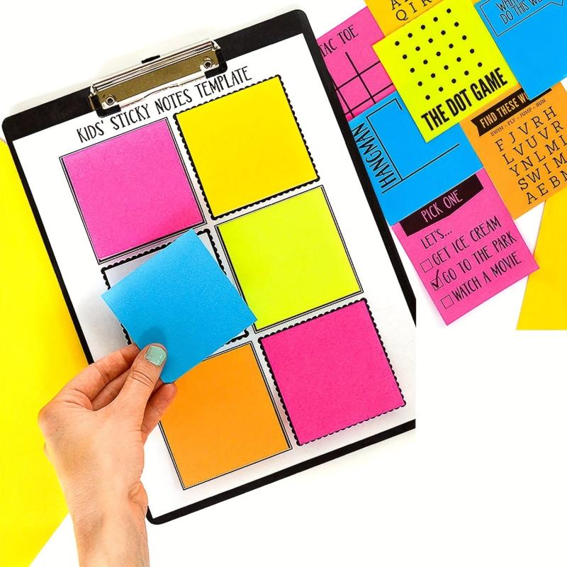 Colorful Sticky Notes 6 Pads Pack 6226 Bright Self Sticky Note Pads