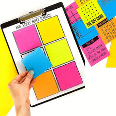 Colorful Sticky Notes 6 Pads Pack 6226 Bright Self Sticky Note Pads