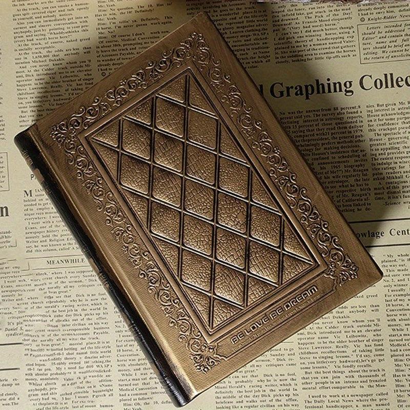 Vintage PU Leather Gospel Book Relief Bible Journal Antique Travel