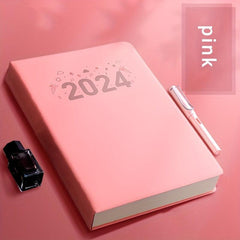 A4 Notebook 360 Thickened Notepad Business Faux Leather Surface