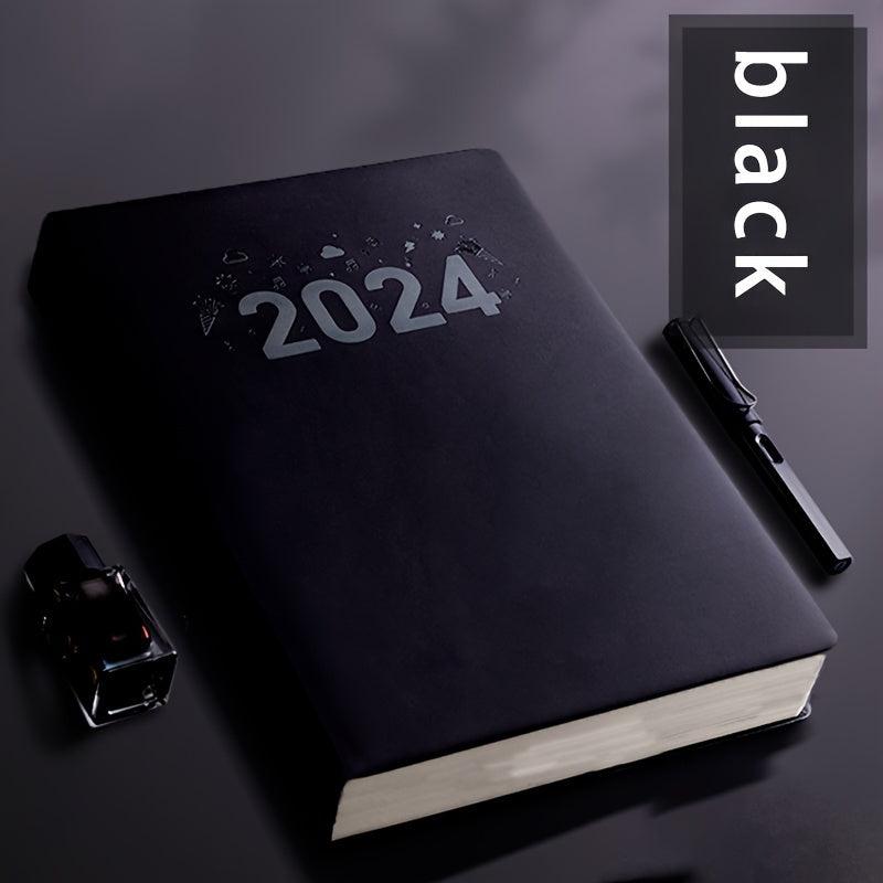 A4 Notebook 360 Thickened Notepad Business Faux Leather Surface