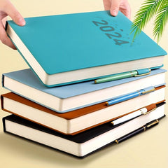 A4 Notebook 360 Thickened Notepad Business Faux Leather Surface
