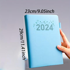 A4 Notebook 360 Thickened Notepad Business Faux Leather Surface