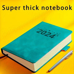 A4 Notebook 360 Thickened Notepad Business Faux Leather Surface