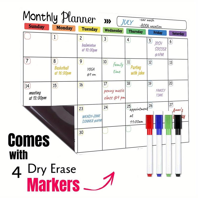 Uinkit Fridge Calendar Magnetic Dry Erase Calendar Weekly Planner 16.5x11.8