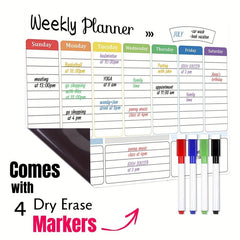 Uinkit Fridge Calendar Magnetic Dry Erase Calendar Weekly Planner 16.5x11.8