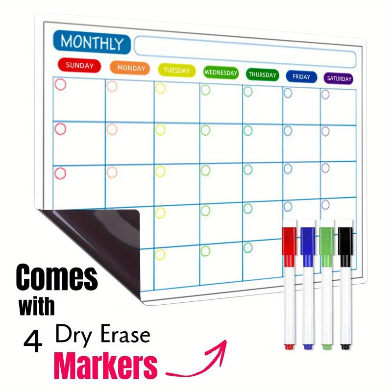 Uinkit Fridge Calendar Magnetic Dry Erase Calendar Weekly Planner 16.5x11.8