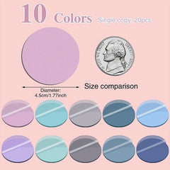 Round Transparent Sticky Notes - 70 Sheets, 3 Inches, Assorted Colors