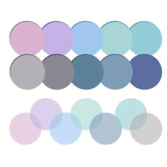 Round Transparent Sticky Notes - 70 Sheets, 3 Inches, Assorted Colors
