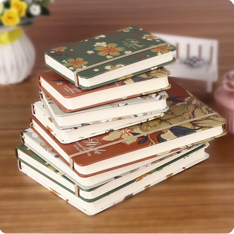 Thick 128 Sheets Notebook for Girls, Portable A5 A6 Diary, Office Notepad