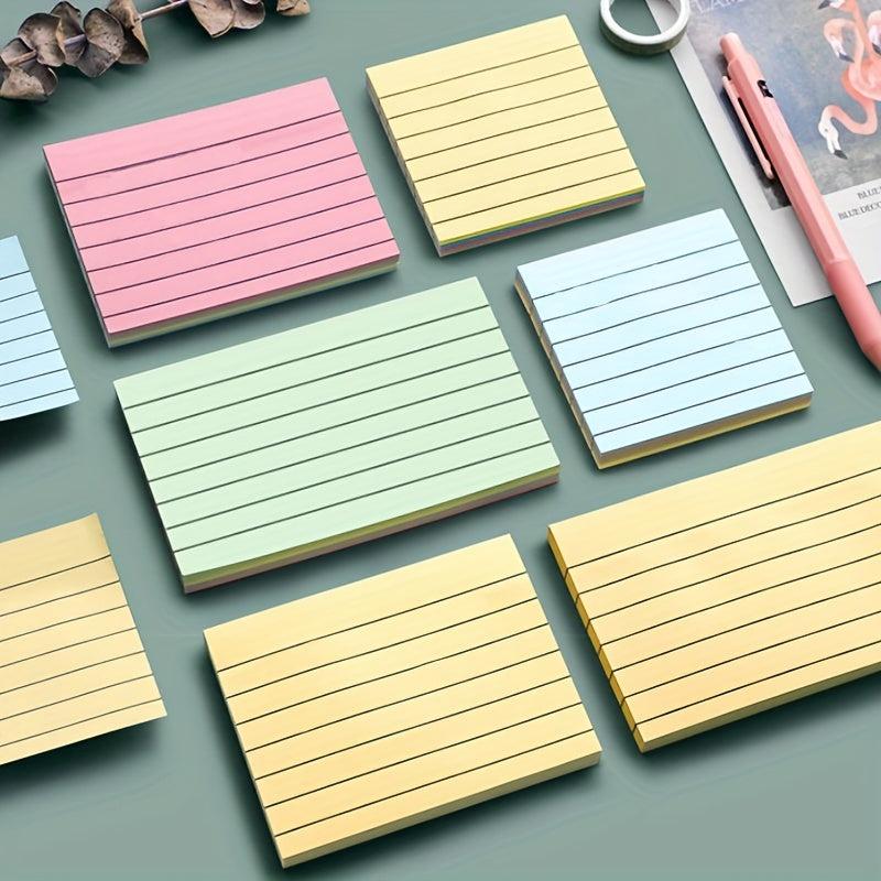 100 Colorful Sticky Notes with Lines