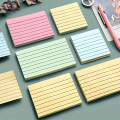 100 Colorful Sticky Notes with Lines