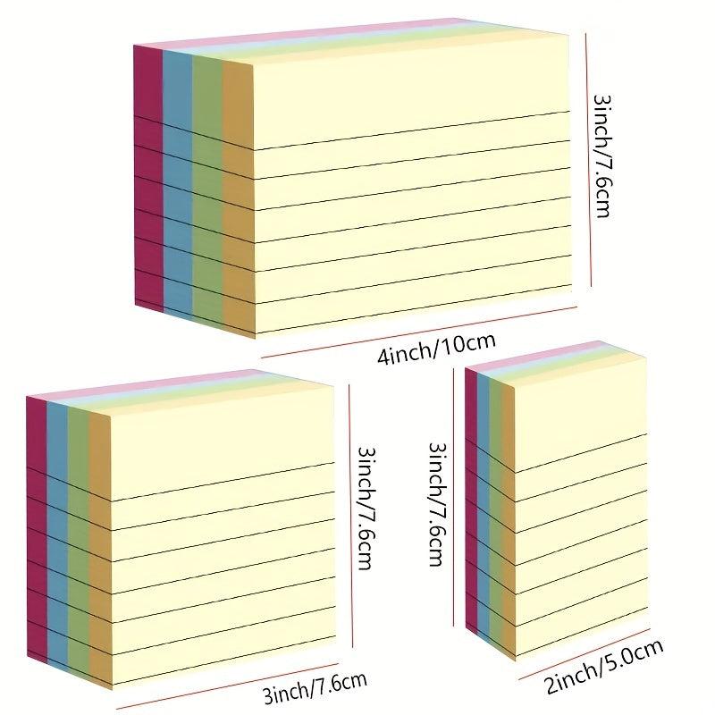 100 Colorful Sticky Notes with Lines