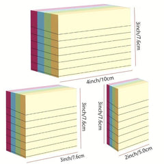 100 Colorful Sticky Notes with Lines