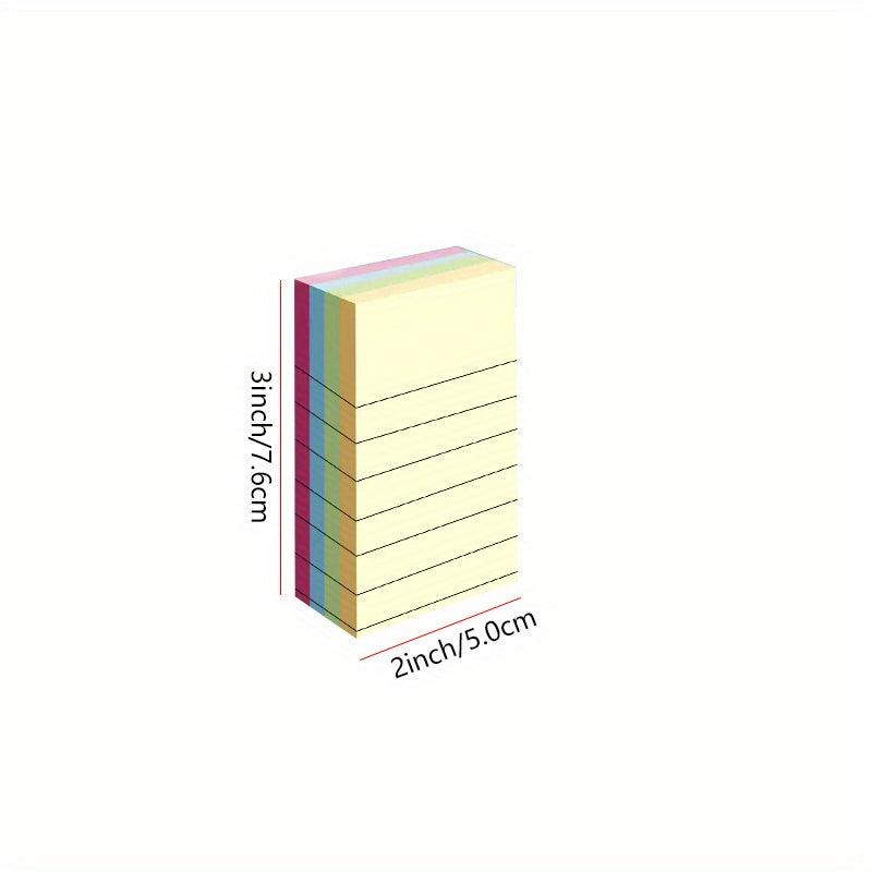 100 Colorful Sticky Notes with Lines