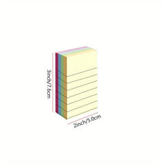 100 Colorful Sticky Notes with Lines