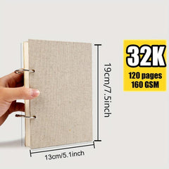 Sketchbook 160g Linen Cover Art Notepad Drawing Book Sketchbook Linen