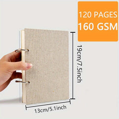 Sketchbook 160g Linen Cover Art Notepad Drawing Book Sketchbook Linen
