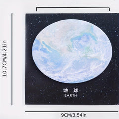 30pcs Planet Series Sticky Notes Round Tear Small Office Note Stickers