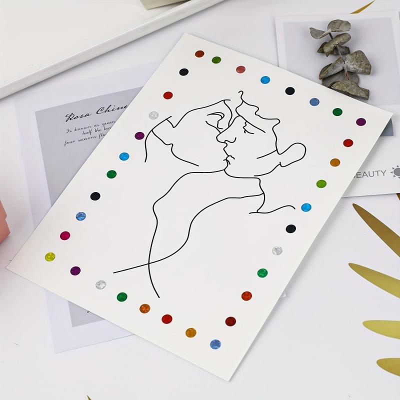 1760pcs Laser Sparkle Circle Dot Stickers 1/4 Round Dot Labels 16 Colors