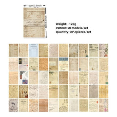 Handwritten Letters Vintage Note Stickers for English DIY Mat