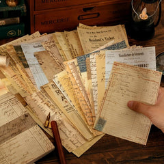 Handwritten Letters Vintage Note Stickers for English DIY Mat