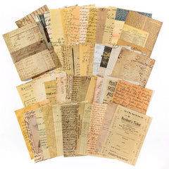 Handwritten Letters Vintage Note Stickers for English DIY Mat