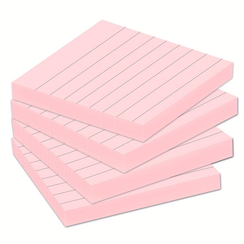 Pastel Ruled Sticky Notes, 4 Pads Memo Pads