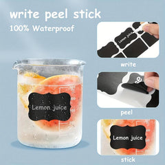 120pcs Waterproof Chalkboard Stickers & Pens Set