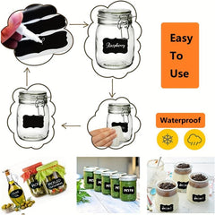 120pcs Waterproof Chalkboard Stickers & Pens Set