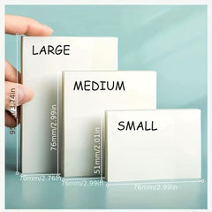 50 Sheets Transparent Sticky Notes Waterproof Fluorescent Sticky Notes