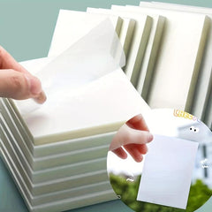 50 Sheets Transparent Sticky Notes Waterproof Fluorescent Sticky Notes