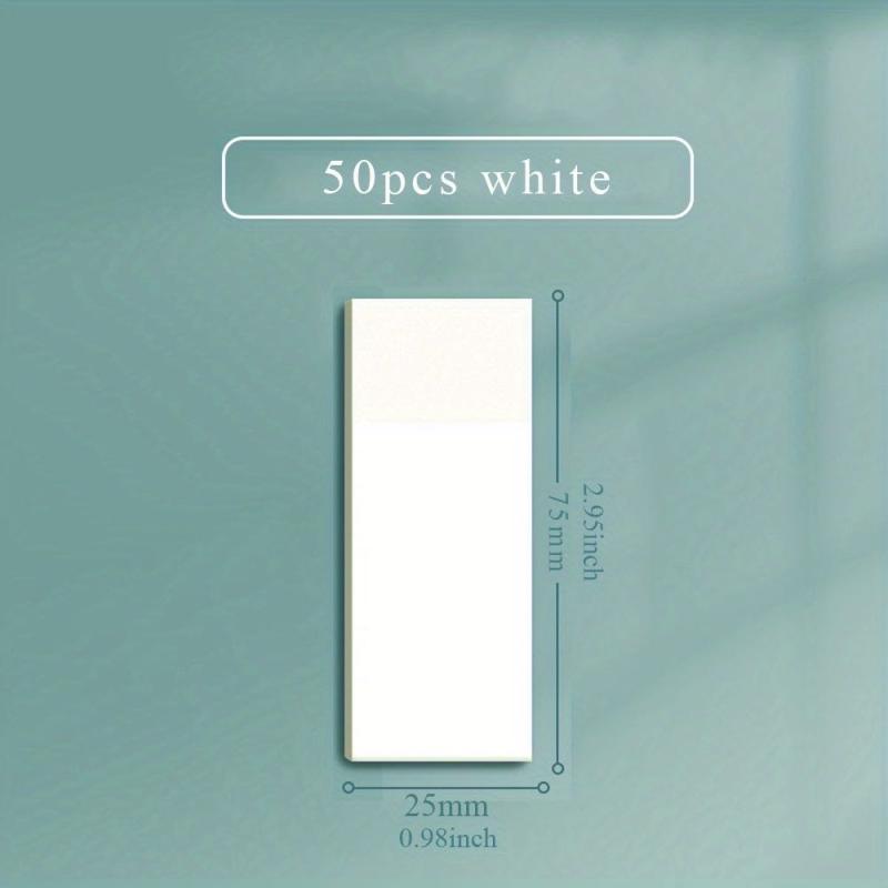 50 Sheets Transparent Sticky Notes Waterproof Fluorescent Sticky Notes
